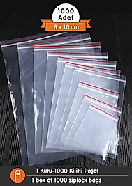 Kilitli Poşet Torba 8cmx10cm (1000'li Paket)