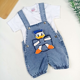 Ducky Kısa Kot Salopet Takım