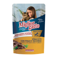 Miglior Gatto Tavuk & Hindi Parçalı Pouch 100Gr. 24'Lü