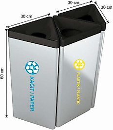 Geri Dönüşüm Kutusu Boyalı 3'lü ( KDV DAHİL )