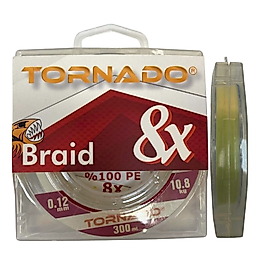 Tornado 0,12 mm 8x 300 m İp Misina (Beyaz)