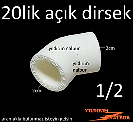 10 ADET 20 LİK PPRC PLASTİK AÇIK DİRSEK SU TESİSAT DÖŞEME L DİRSEK