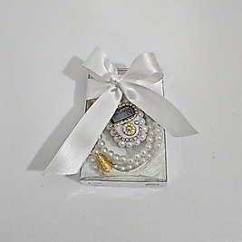 Beyaz Tesbih Ve Taşlı Zikirmatik