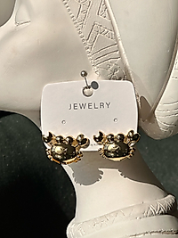 Yengeç küpe gold