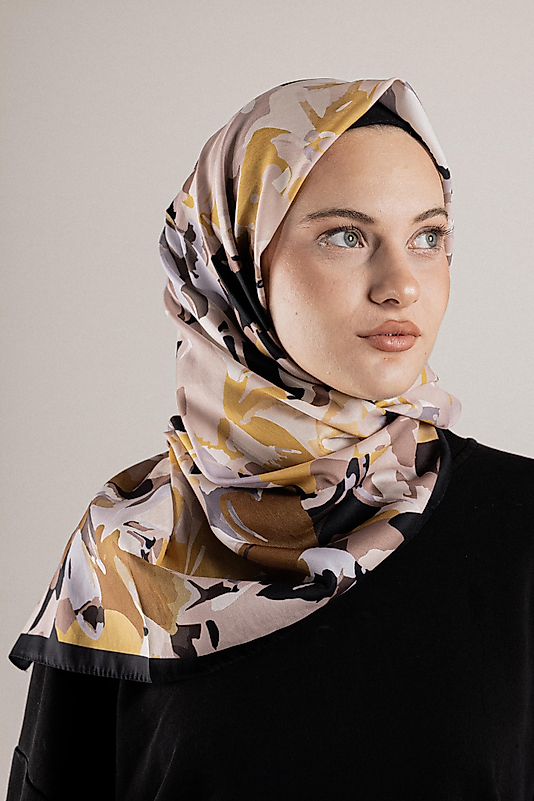 DESENLİ FRANSIZ İPEĞİ EŞARP DESEN-3