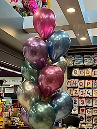 12 ADET KROM UÇAN BALON DEMETİ