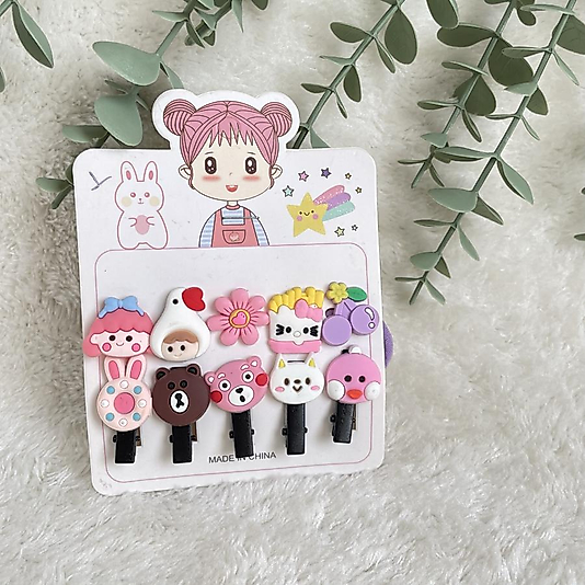 Karışık Model 10lu Set Klips İle Bağla Toka