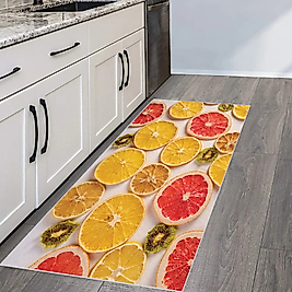 Rovigo Home Dijital Baskı Yıkanabilir Kaymaz Taban Mutfak Halısı 100x150 cm