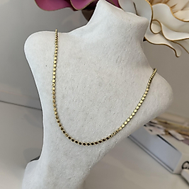 14K Gold Ezme Çelik Zincir (60cm)