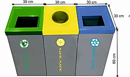 Geri Dönüşüm Kutusu Boyalı 3'lü ( KDV DAHİL )