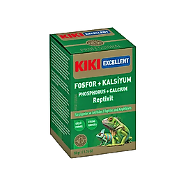 Kiki Excellent Fosfor + Kalsiyum Sürüngenler ve Amfibiler İçin Toz Mineral 50 g