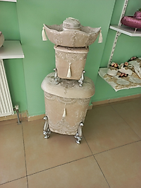 Vizon Rengi Gümüş Detaylı Banyo Seti Modelleri