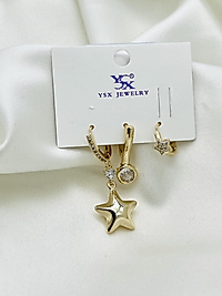 Taş Detaylı Yıldız Ysx Küpe