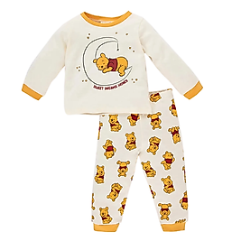 0-4 Yaş Sevimli Ayıcık Baskılı Bebek Ve Çocuk Pijama Seti