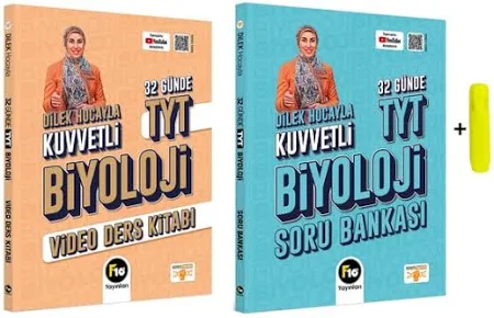Dilek Hocayla 32 Günde TYT Biyoloji Konu Anlatım Ve Soru Bankası SETİ F10 Yayınları