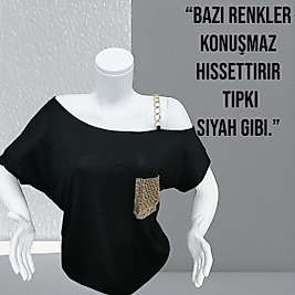 zincir askılı tek omuz bluz
