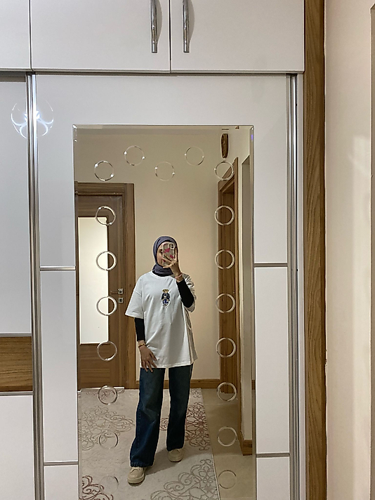 A+ Plus Marka Nakışlı Oversize T-Shirt