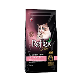 Reflex Plus Kuzu Etli ve Pirinçli Anne ve Bebek Kedi Maması (1,5 kg)