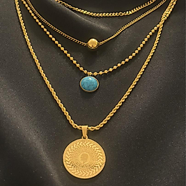 Kombin Gold Çelik Kolye-55 cm