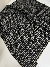 SOFT KETEN EŞARP GEOMETRİK DESEN 03