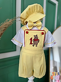 Salopet Tulum Sarı Renk - Winnie The Pooh Nakışlı