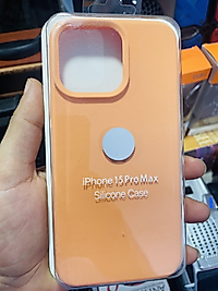 İphone 15 Pro Max Logolu Lansman Telefon Kılıfı Portakal