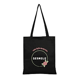 "Her İşin Başında Besmele" Baskılı Omuz Çantası Gabardin Kumaş