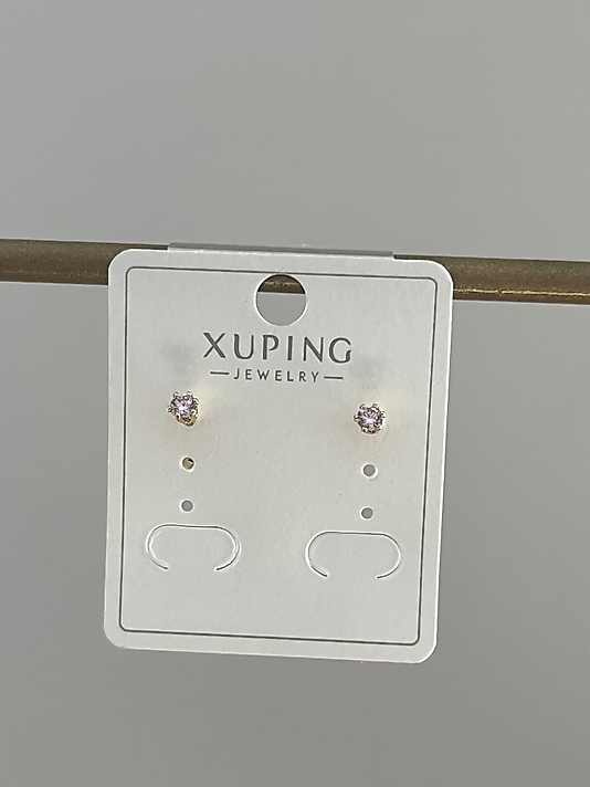 Xuping Pembe Taş Küpe