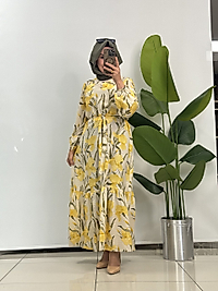 ARMİNE TREND ELBİSE- SARI