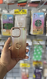 iPhone 13 Pro Yüzüklü Simli Telefon Kılıfı