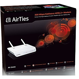 Airties Air 5443 300Mbps Kablosuz Adsl2 Modem
