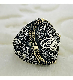 925 AYAR GÜMÜŞ TUĞRALI ERKEK YÜZÜK