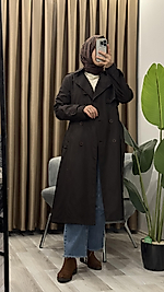 Kahverengi Su Geçirmez Trençkot