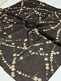 LOCELLA SOFT EŞARP İNCİ DESEN KAHVE 04