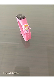Dijital Dokunmatik Su Geçirmez Figürlü Çocuk Kol Saat Slikon Kordon My Melody Pembe