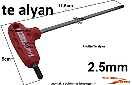 ALYAN ANAHTAR TE TİPİ 2.5 MM ALYAN TE ALLEN ANAHTAR