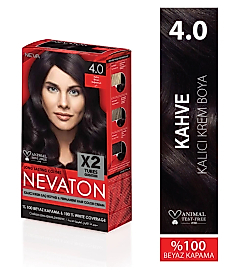Nevaton 4.0 Kahve Kalıcı Krem Saç Boyası 2 li