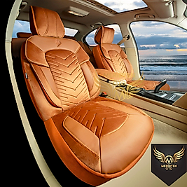 GT Premium Alkantara Kumaş Tarçın Deri Oto Kılıfı