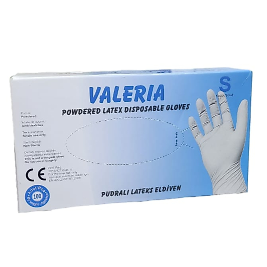 VALERIA PUDRALI LATEKS ELDİVEN 100 ADET S BEDEN