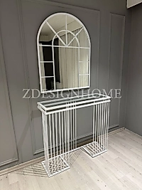 85 Cm Ayna + 90X30X100 Cm Dresuar Takım Beyaz Zdesignhome Z13