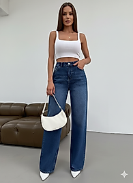 Kadın Kot Pantolon Palazzo