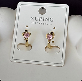 Pembe kalp çocuk Çelik küpe