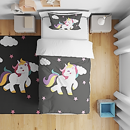 Minibabyrooms  Unicorn Desenli Nevresim Takımı