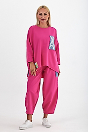 XOX pembe Kot Detaylı Takım