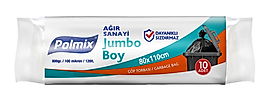 Ağır Sanayi Çöp Torbası 80*110 Jumbo Boy 10 Lu