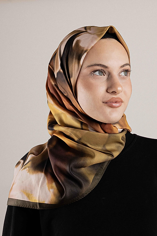 DESENLİ FRANSIZ İPEĞİ EŞARP DESEN-1