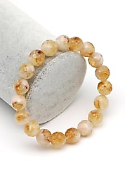 Sitrin Doğaltaş Bileklik 10 mm Fasetli Küre