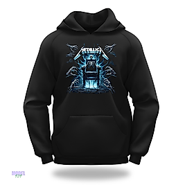 Metallica Model Slimfit Kapüşönlu Hoodie Erkek kadın Sweatshirt