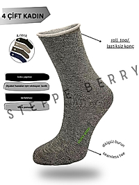 4'lü Kadın Lastiksiz Dikişsiz Uzun Konç Diyabet Ve Hamile Bambu Çorap