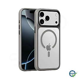 iPhone 17 Pro Max Uyumlu MagSafe Şarj Özellikli Spada Panzer Kılıf - Gri